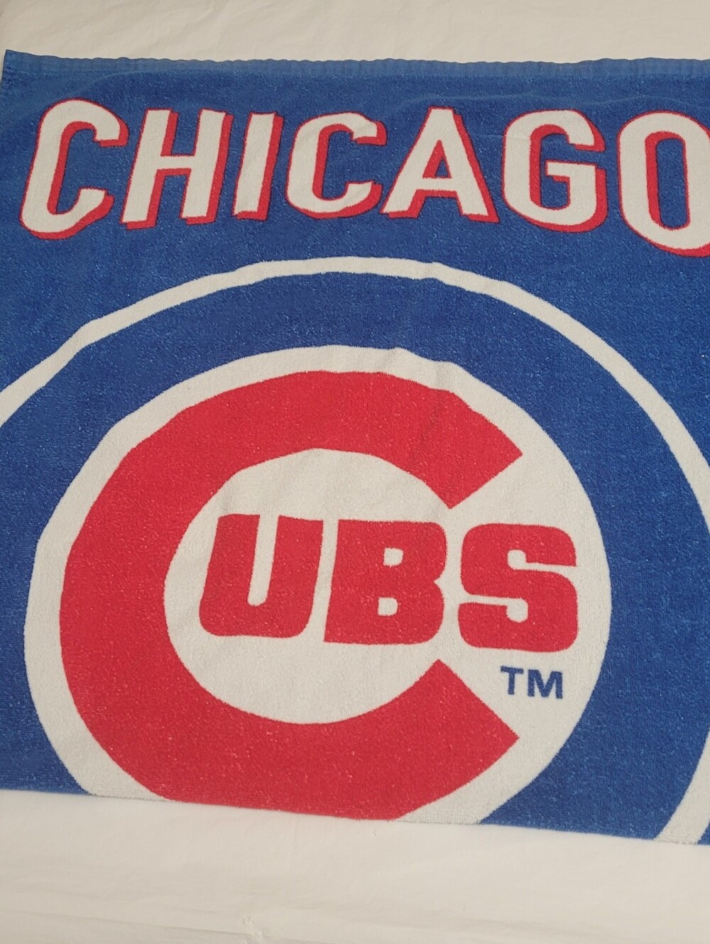 Vintage Y2K Wincraft MLB Chicago Cubs Baseball Beach Towel 54 x 29